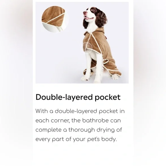 NWT in box Dog hooded robe with deer antlers Size Large - Picture 10 of 17